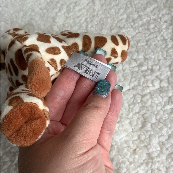 Philips Avent Soothie Snuggle Soother Holder Giraffe Stuffed Animal Plush 0m+ - Picture 5 of 8